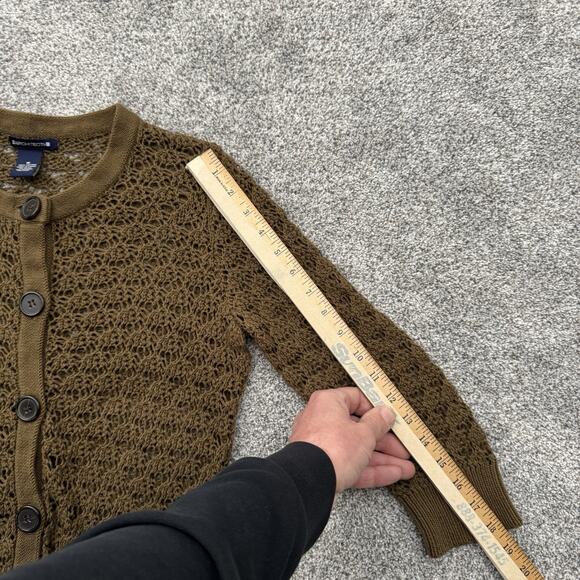 Cottagecore Cardigan Sweater Womens Medium Crocheted Boho Layering Grandmacore - Picture 5 of 7